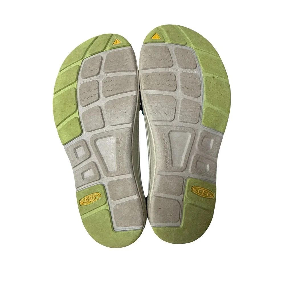 KEEN Uneek Sandals Women Size 9 Blue Green Braided Cord Outdoor Hiking Footwear
